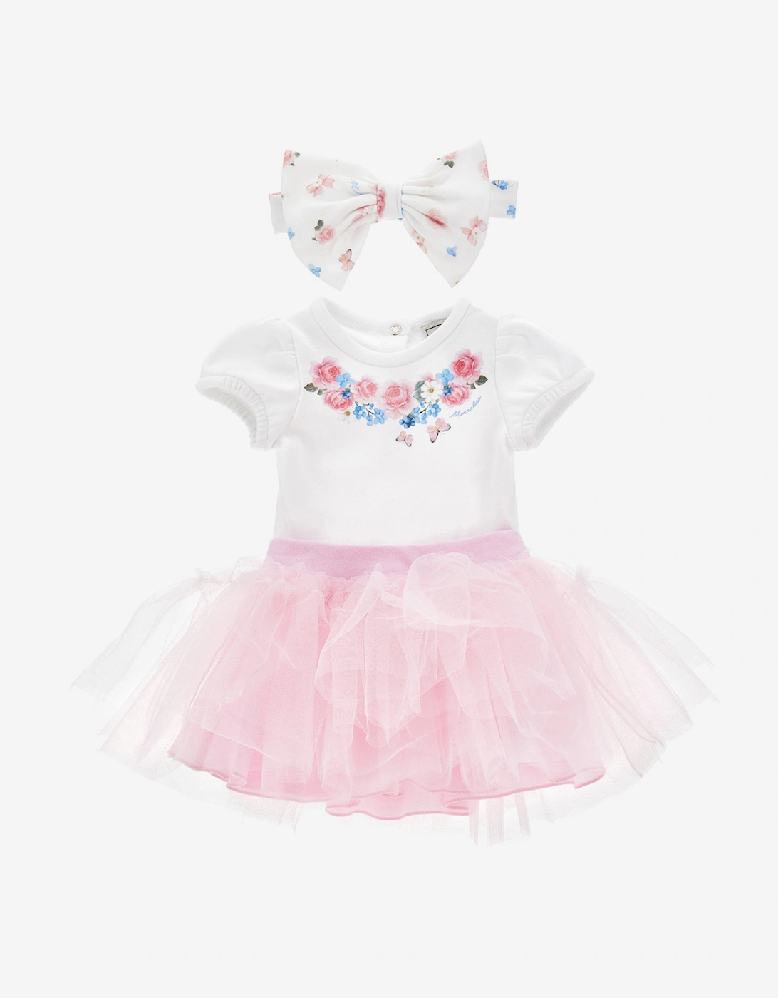 Baby Girls Tulle Skirt Set in Pink, 5 of 4