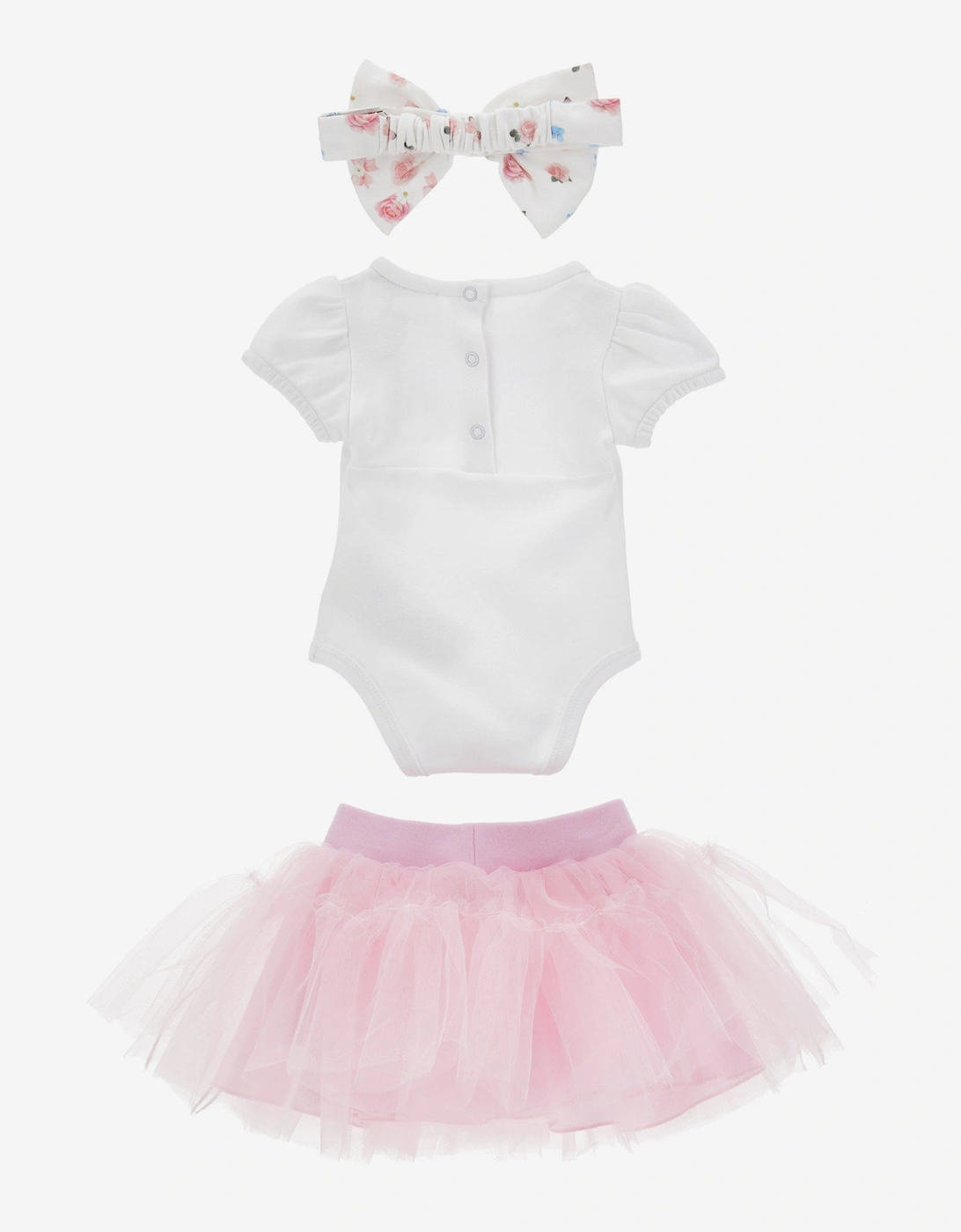 Baby Girls Tulle Skirt Set in Pink