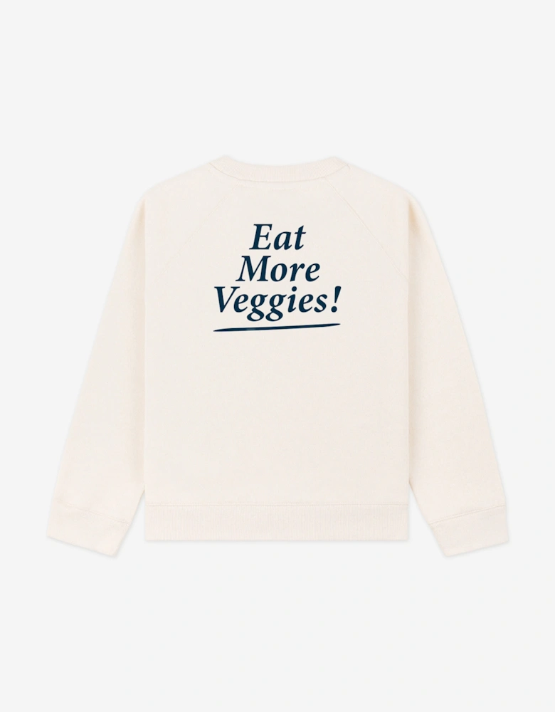 Kids Eat More Veggies Sweatshirt in Ivory