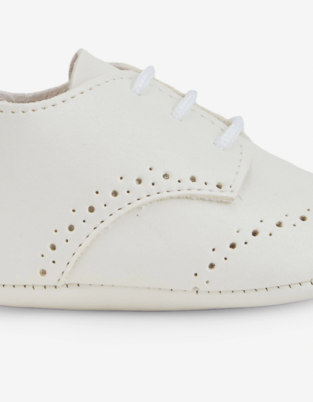 Baby Boys Lace Up Pre-Walker Shoes in Ivory
