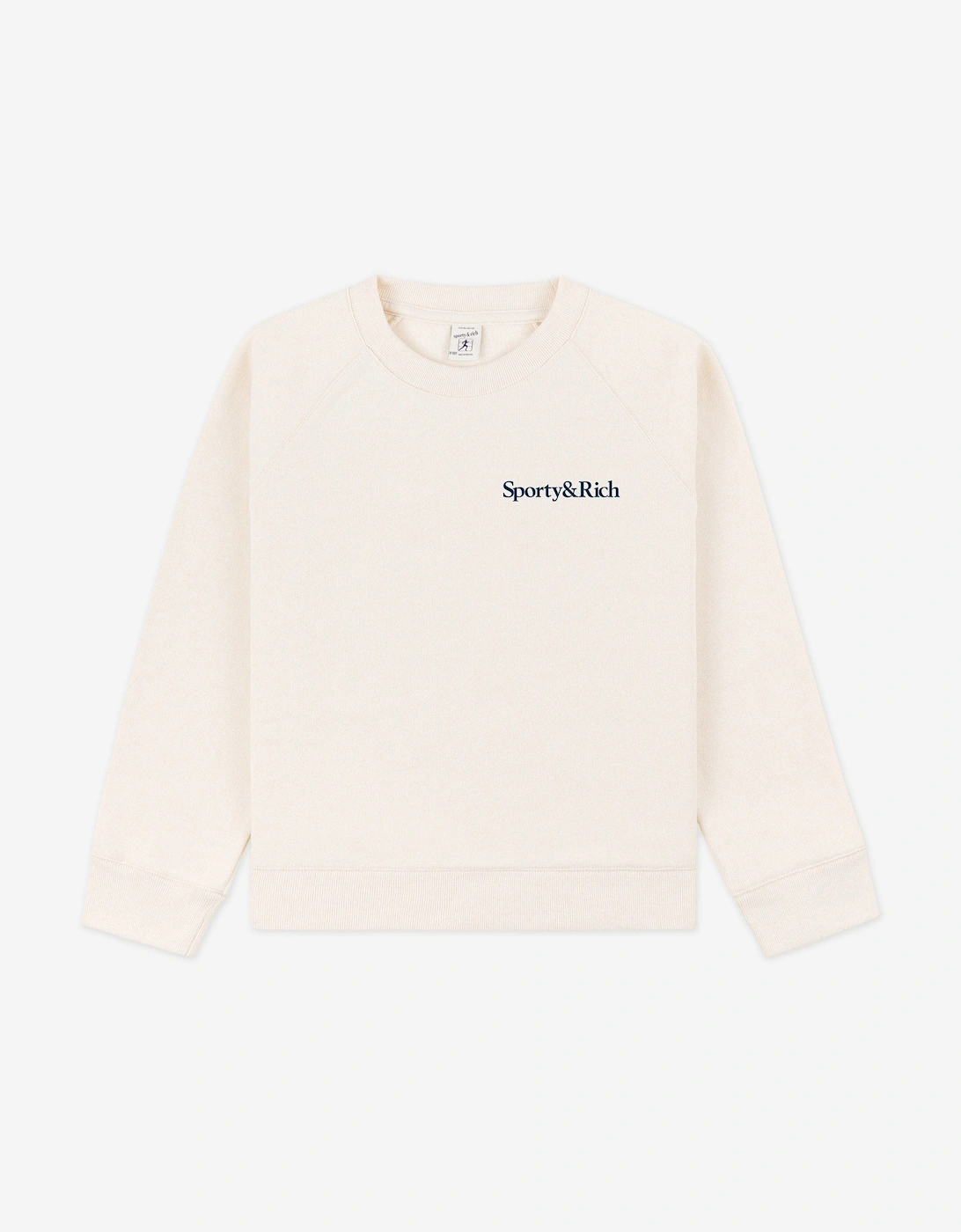 Sporty & Rich Girls Cream 'S Eat More Veggies Sweatshirt In Ivory - Size: 12 Years/13 Years/14 Years Kids