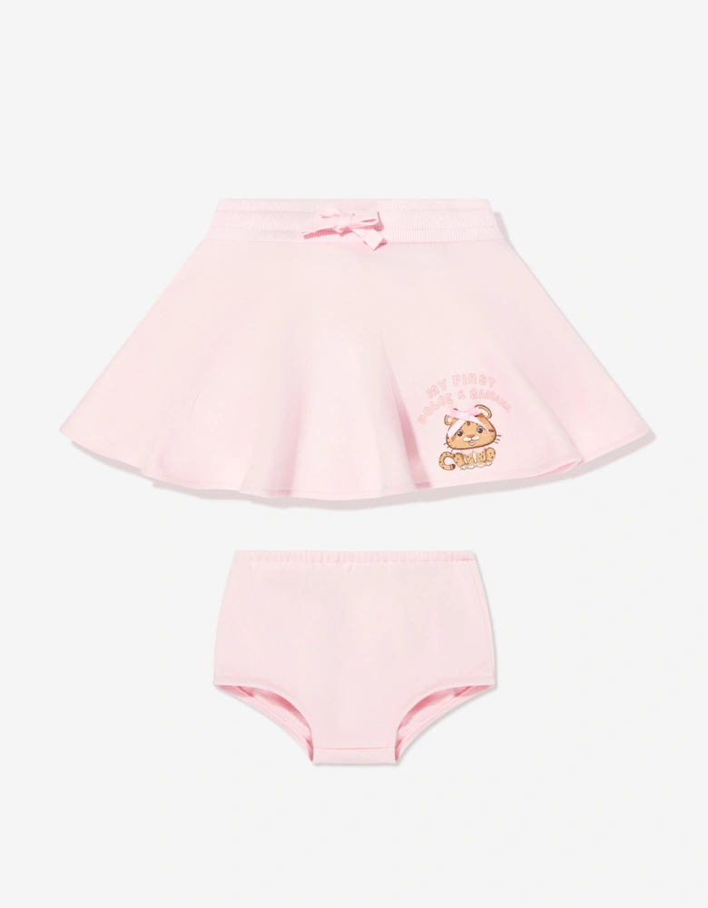 Baby Girls Skirt with Knickers  in Pink