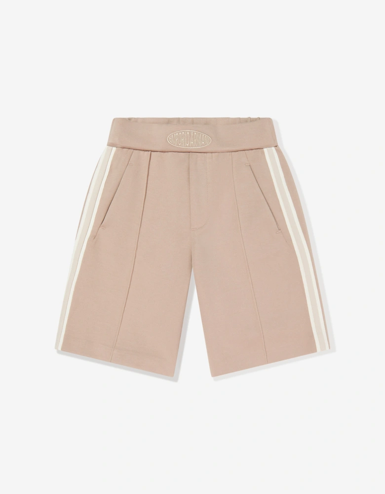 Boys Logo Shorts in Beige
