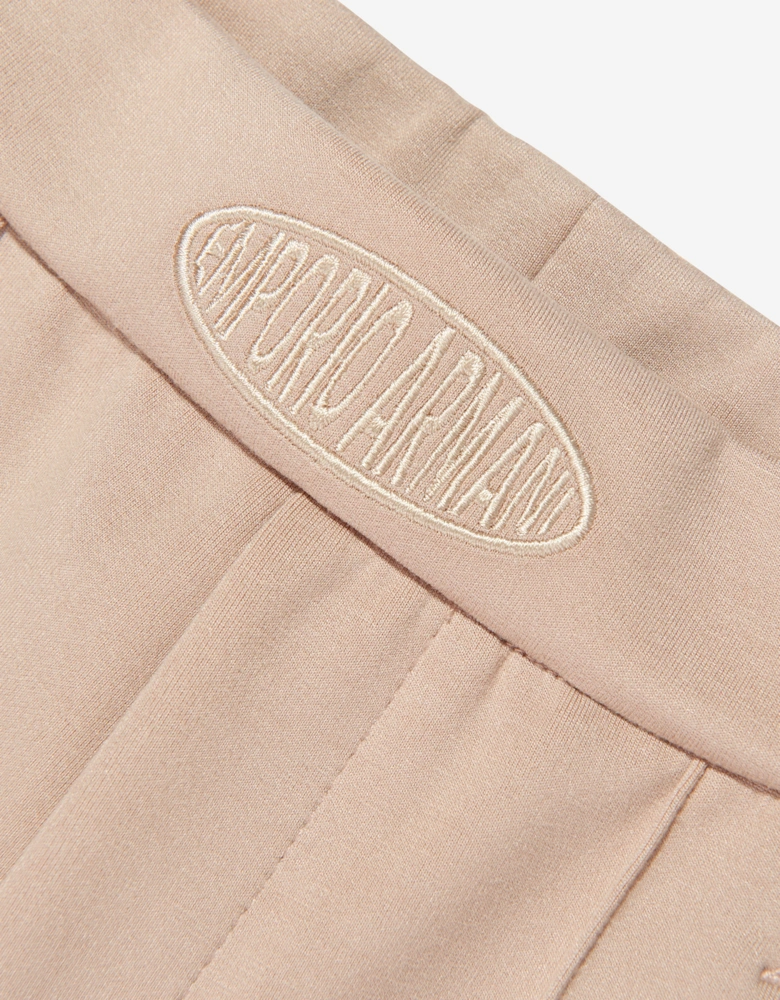 Boys Logo Shorts in Beige