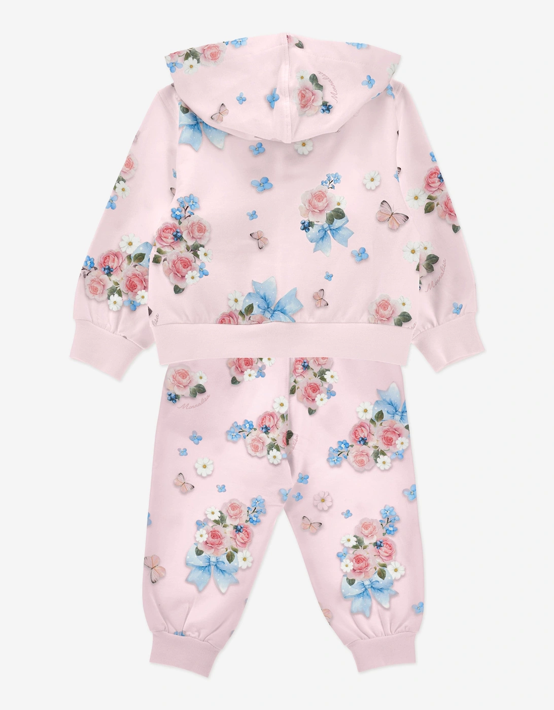 Baby Girls Floral Tracksuit in Pink