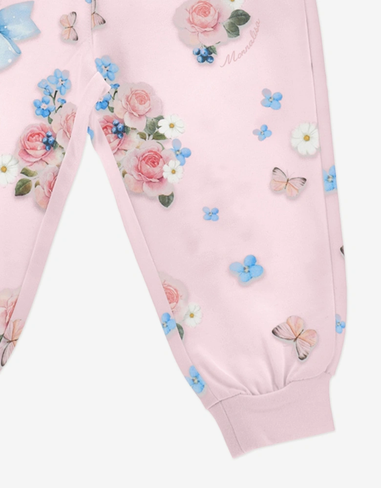 Baby Girls Floral Tracksuit in Pink