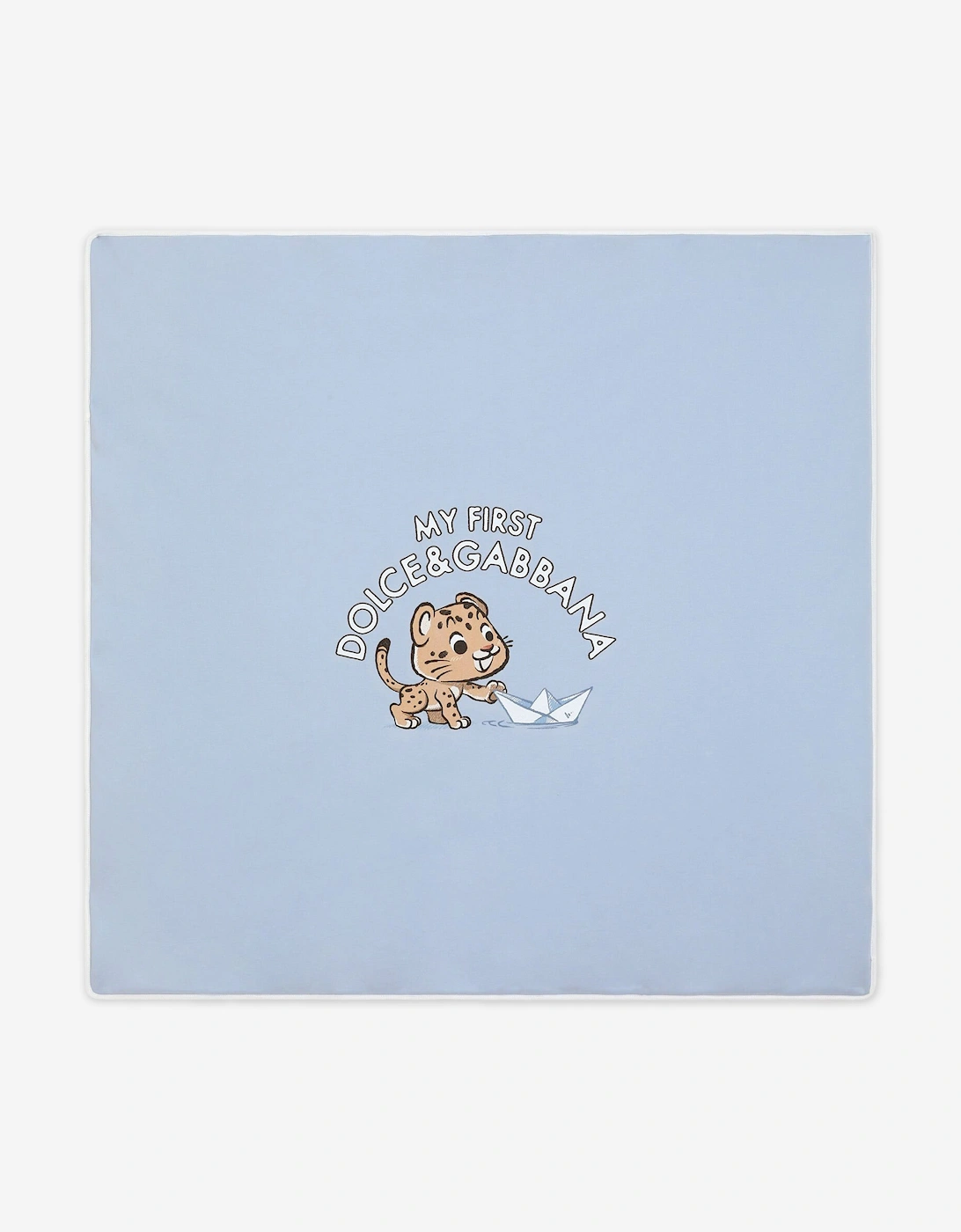 Baby Boys Leopard Cub Logo Blanket in Blue (74cm), 5 of 4