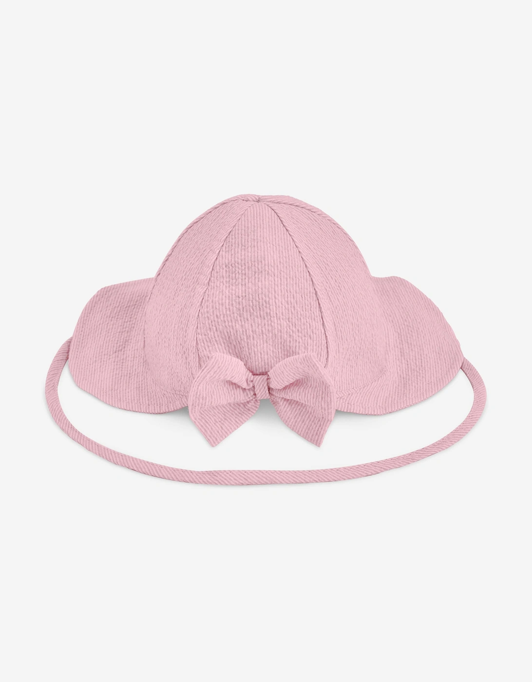Baby Girls Cotton Hat with Bow in Pink, 4 of 3