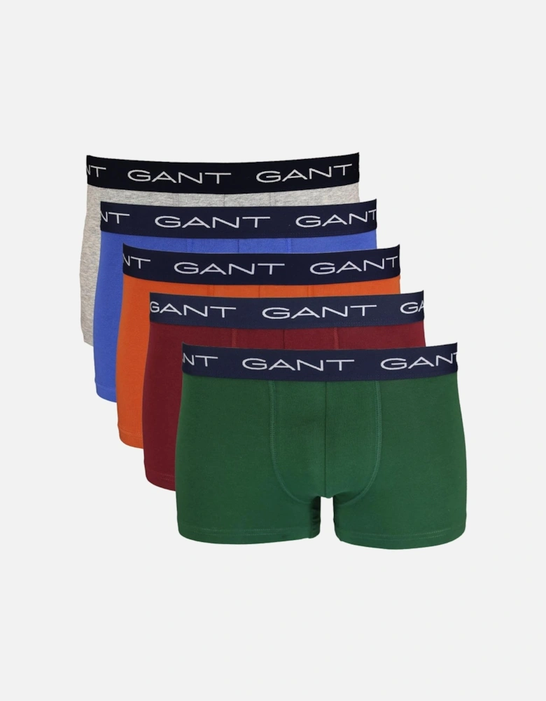 5-Pack Boxer Trunks, Mixed Colours