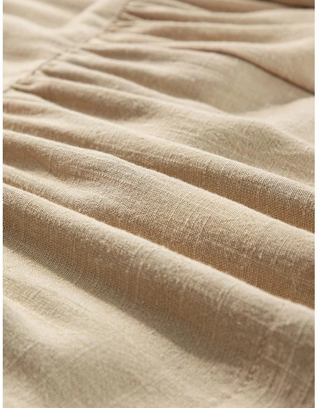 Tan Puff Sleeve Buttoned Tiered Pleated Shirt Mini Dress