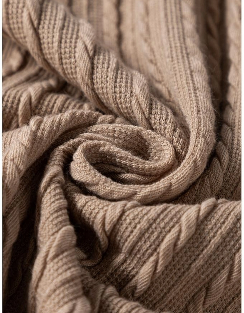 Parchment Textured Colorblock Long Sleeve Quarter Zip Drawstring Hooded Top