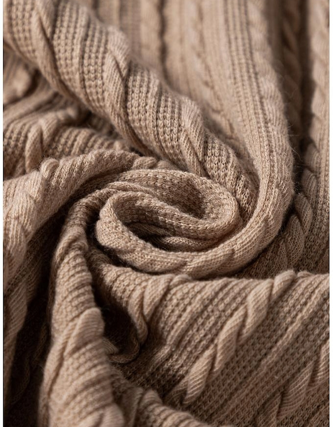 Parchment Textured Colorblock Long Sleeve Quarter Zip Drawstring Hooded Top