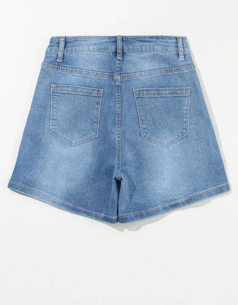 Ashleigh Blue Rhinestone Embellished Denim Shorts