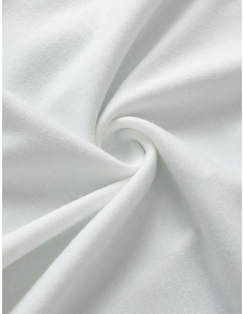 White Crew Neck Pleated Tank Top