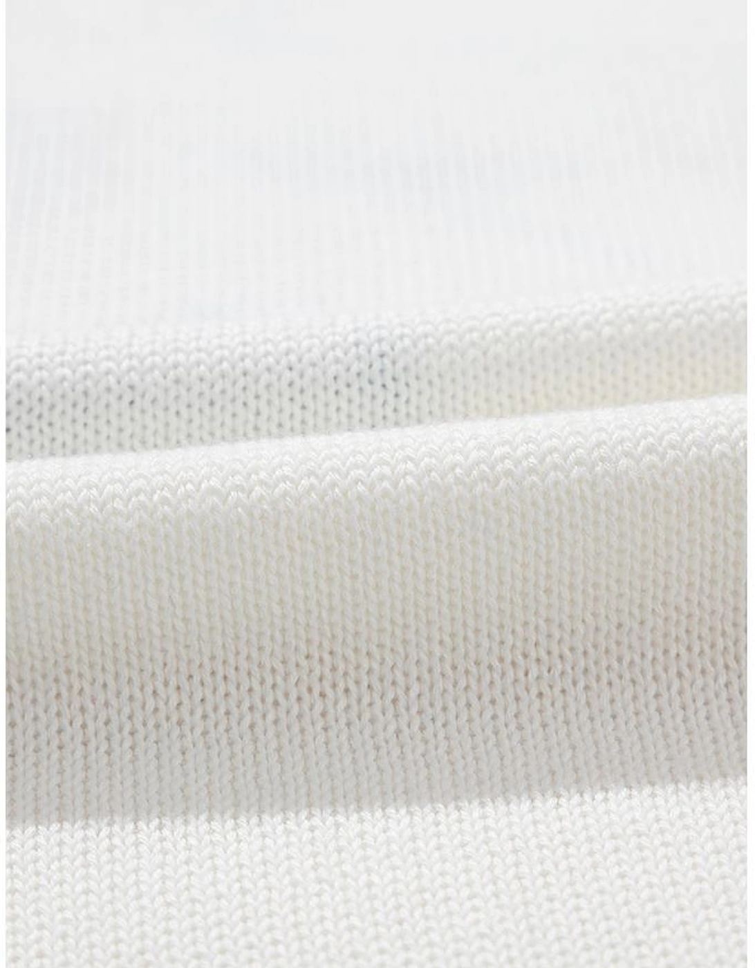 White Colorful Big Flower Pattern Crewneck Sweater