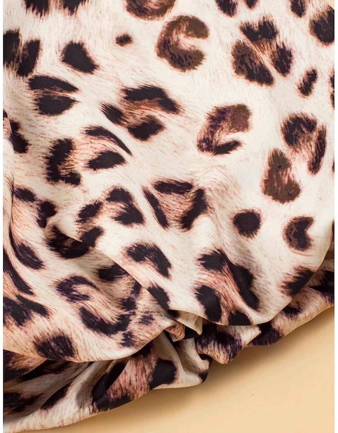 Bright Pink Leopard Colorblock Patchwork Bubble Sleeve Maxi Dress