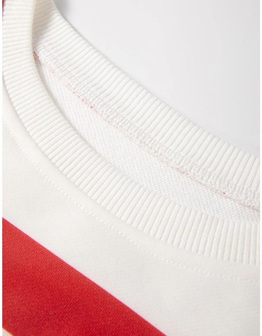 Red Stripe Drop Shoulder Pullover and Jogger Pants Set