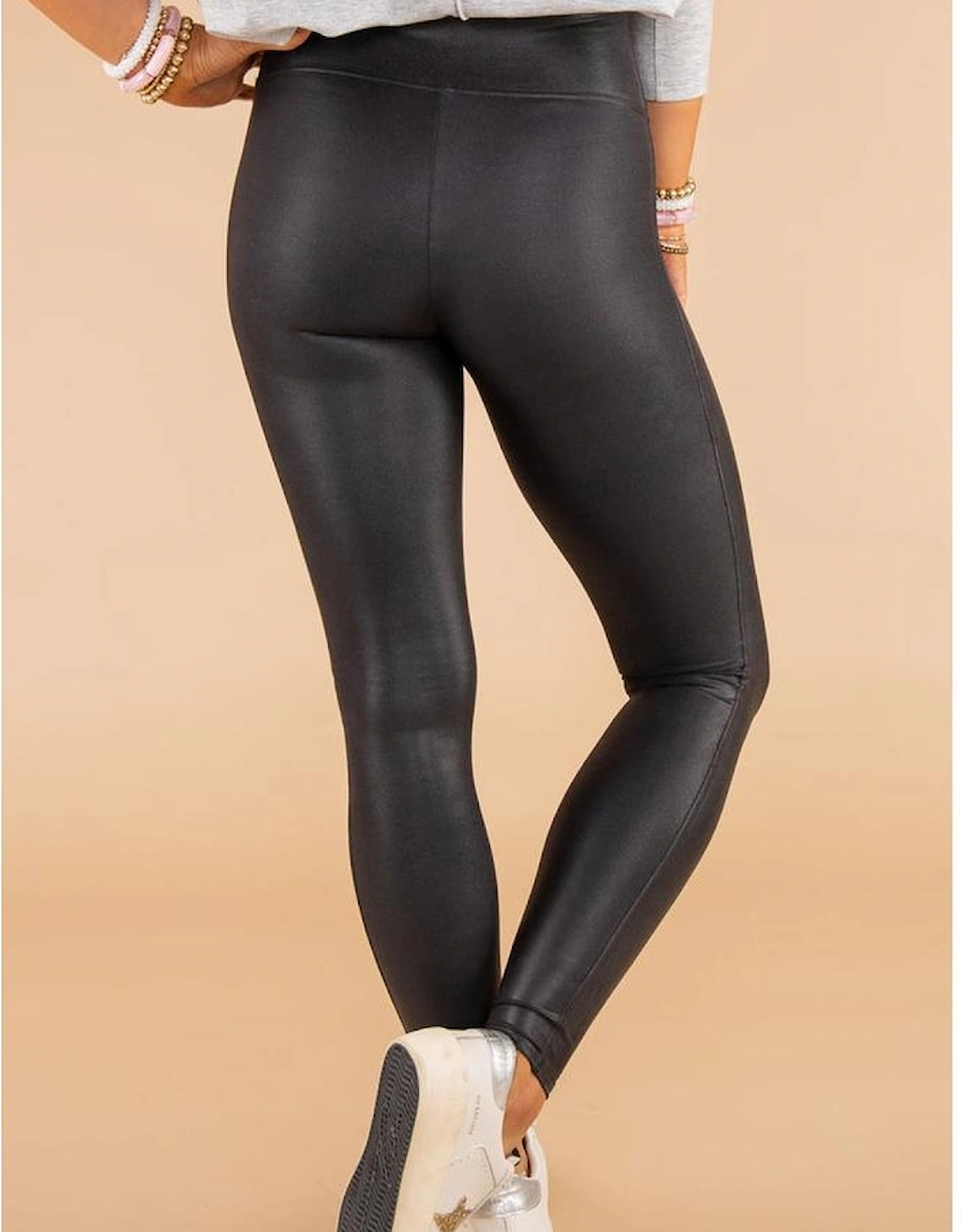 Black Faux Leather Skinny Leggings