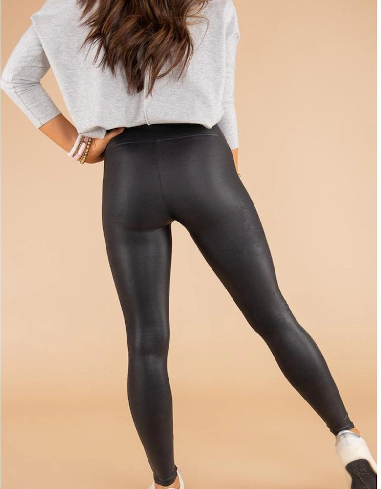 Black Faux Leather Skinny Leggings