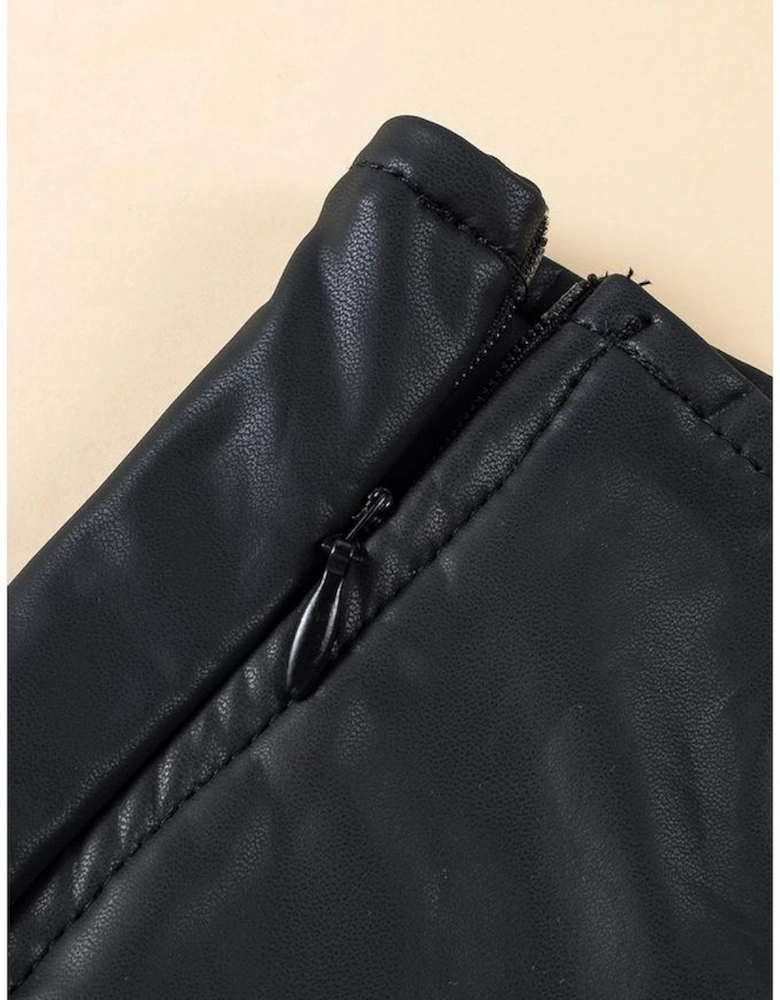 Black Faux Leather Skinny Leggings