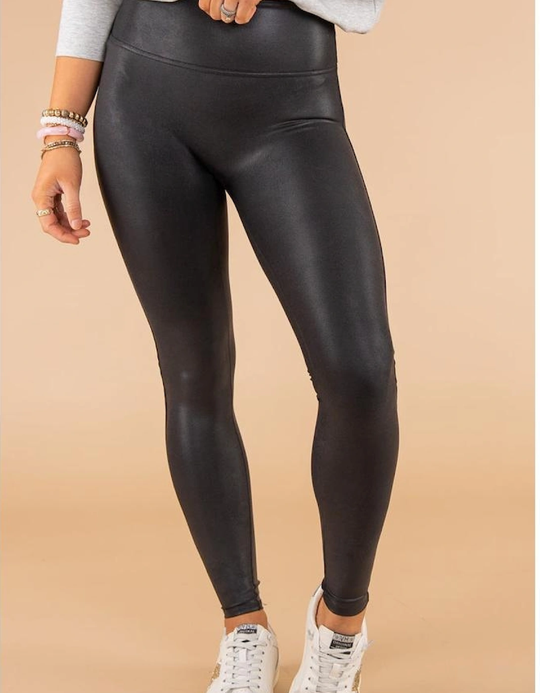 Black Faux Leather Skinny Leggings