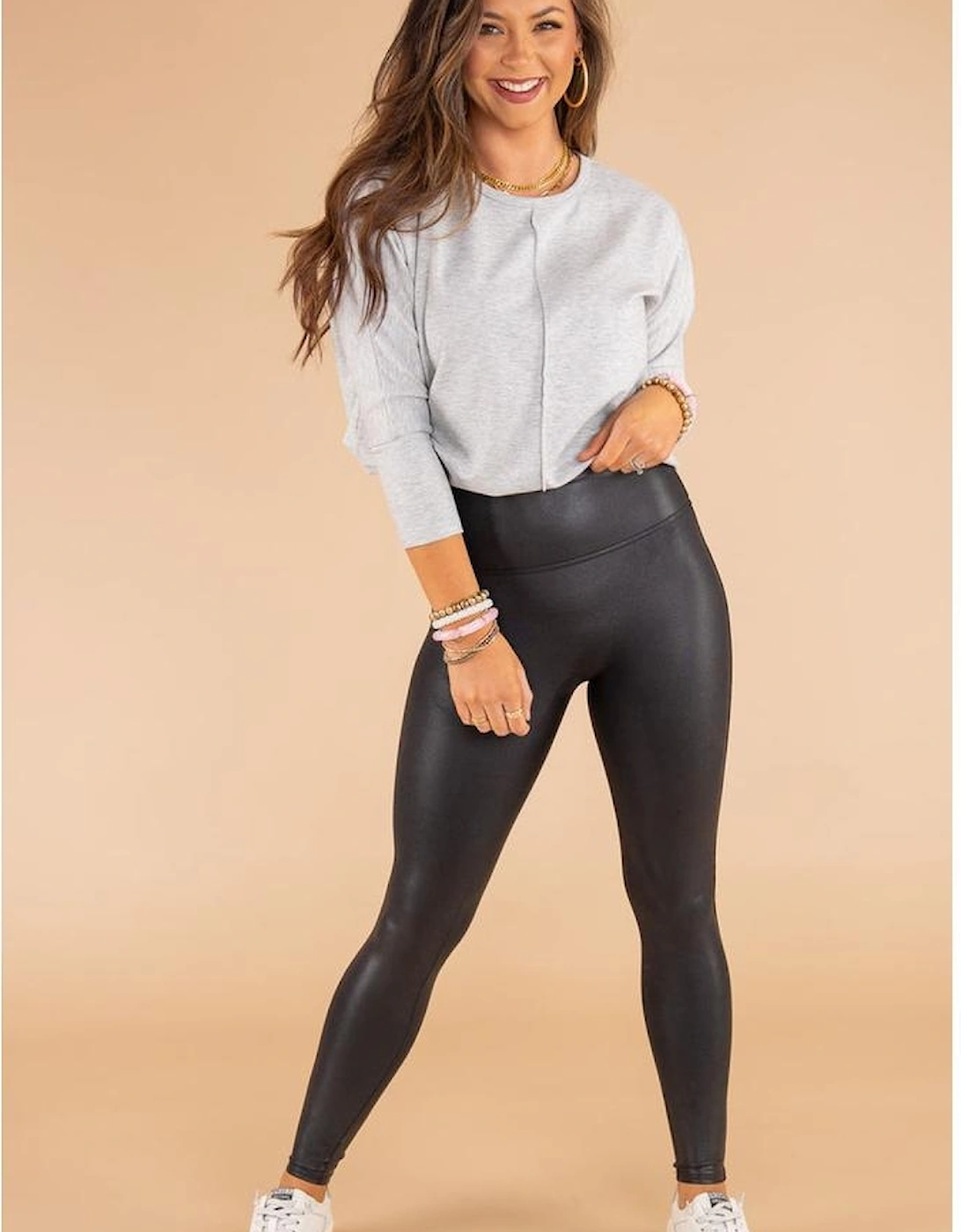 Black Faux Leather Skinny Leggings