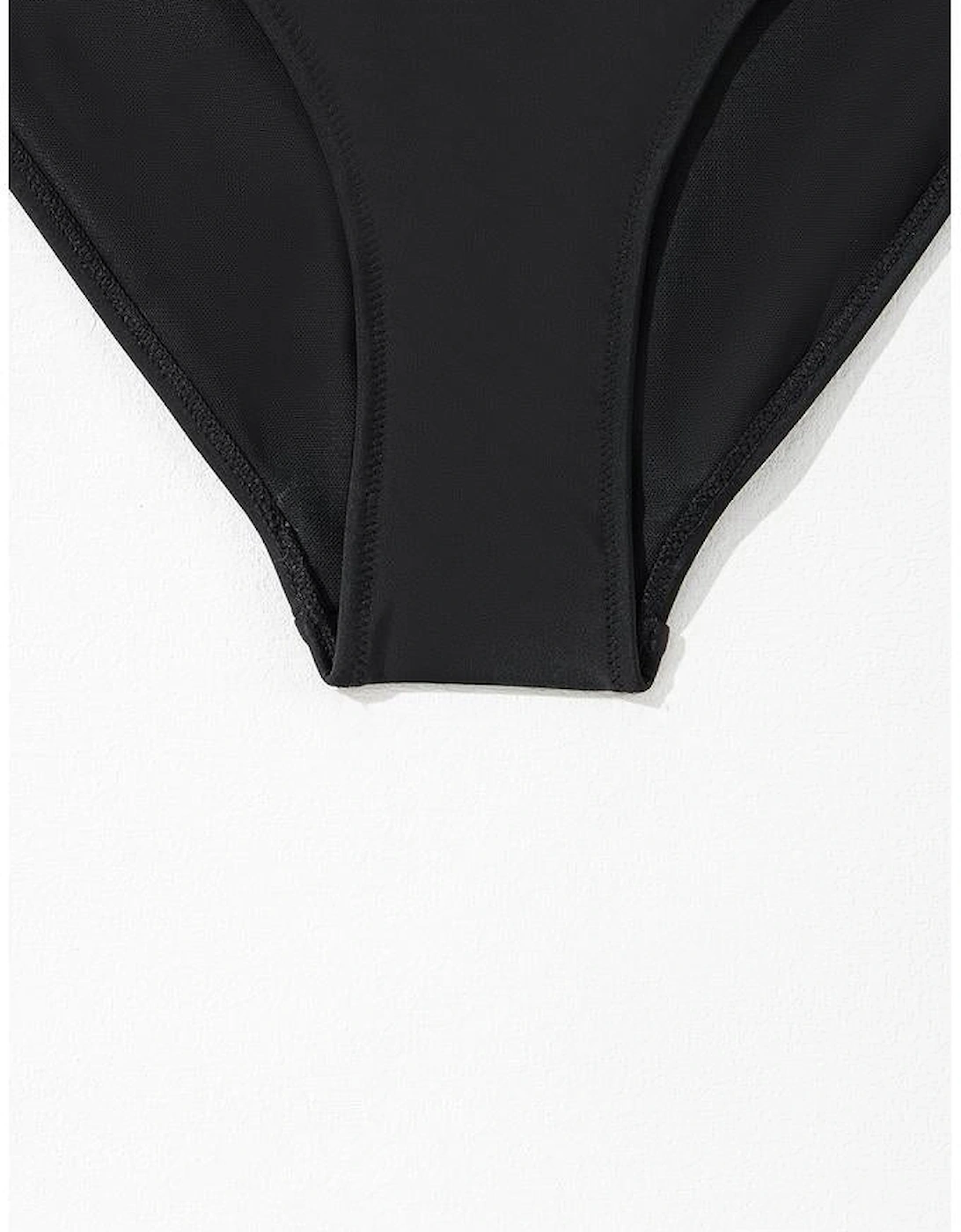 Rose Red Crossover Colorblock Cutout One Piece Swimsuit