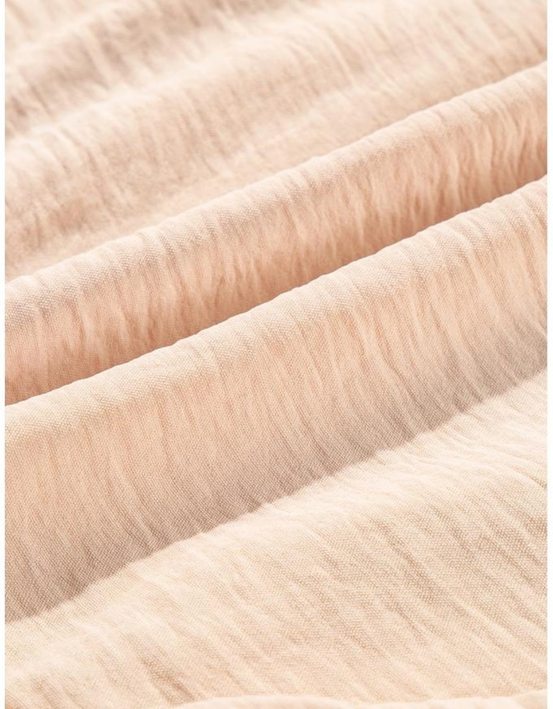 Oatmeal Crossover Backless Bodice Tiered Maxi Dress