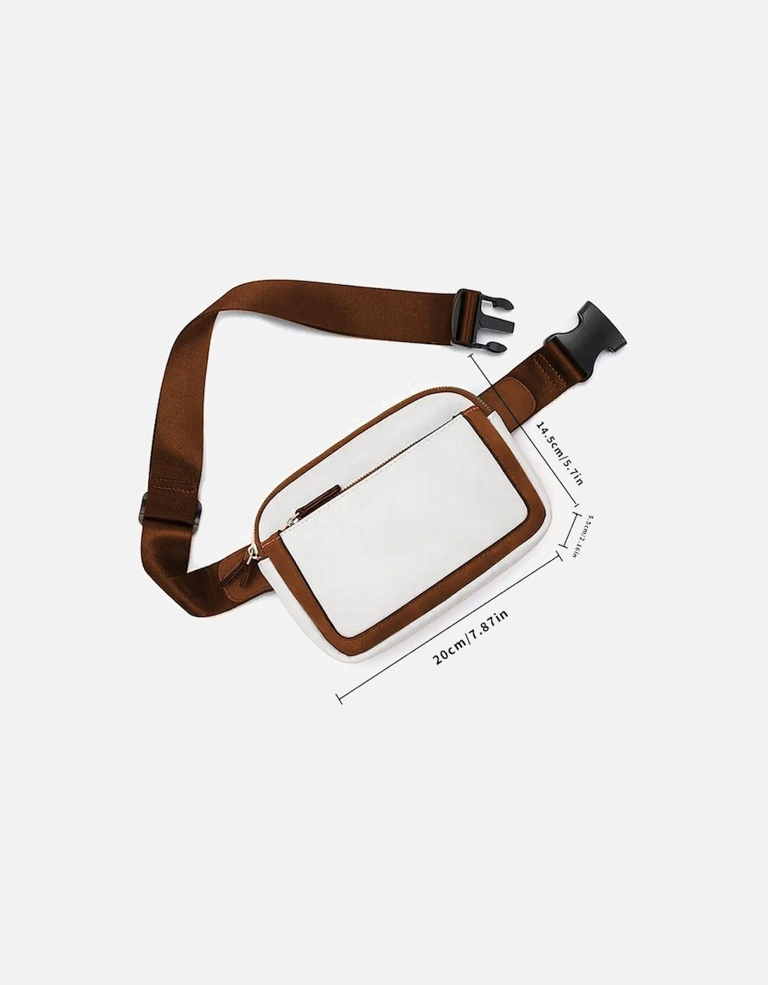 White Adjustable Strap Mini PU Leather Crossbody Bag