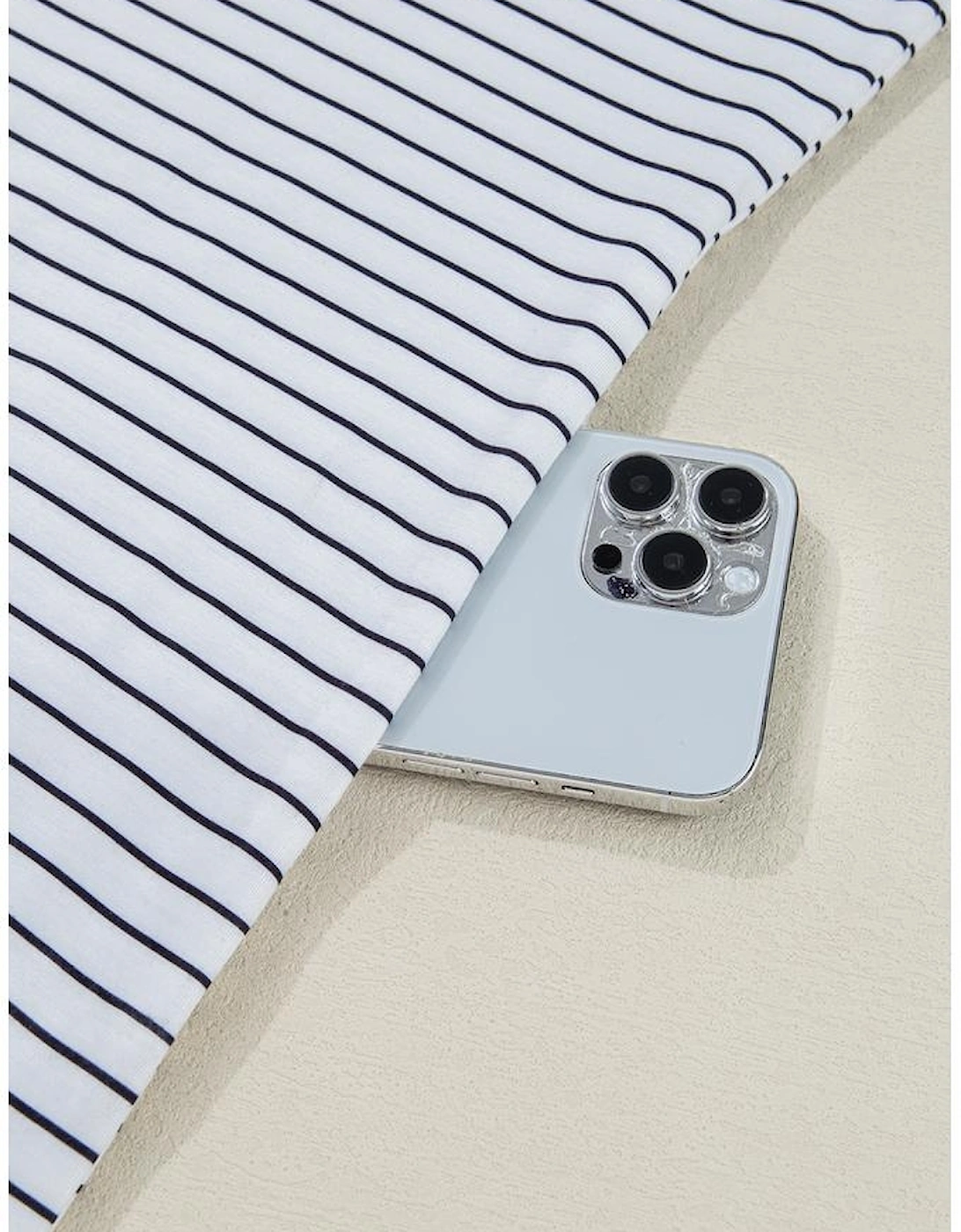 White Stripe Ruffled Short Sleeve Crew Neck T Shirt Shift Mini Dress