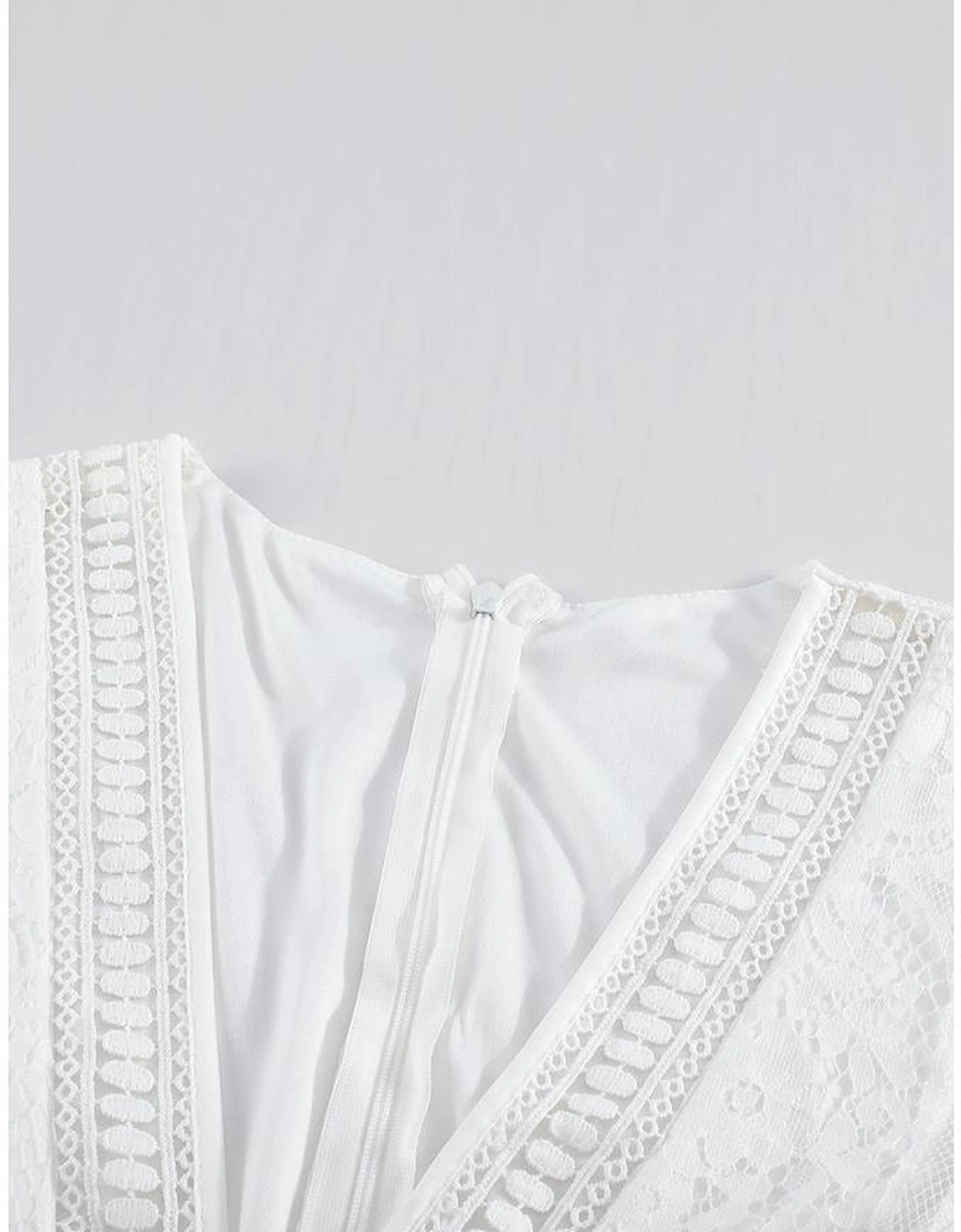 White Blue Fill Your Heart Lace Maxi Dress