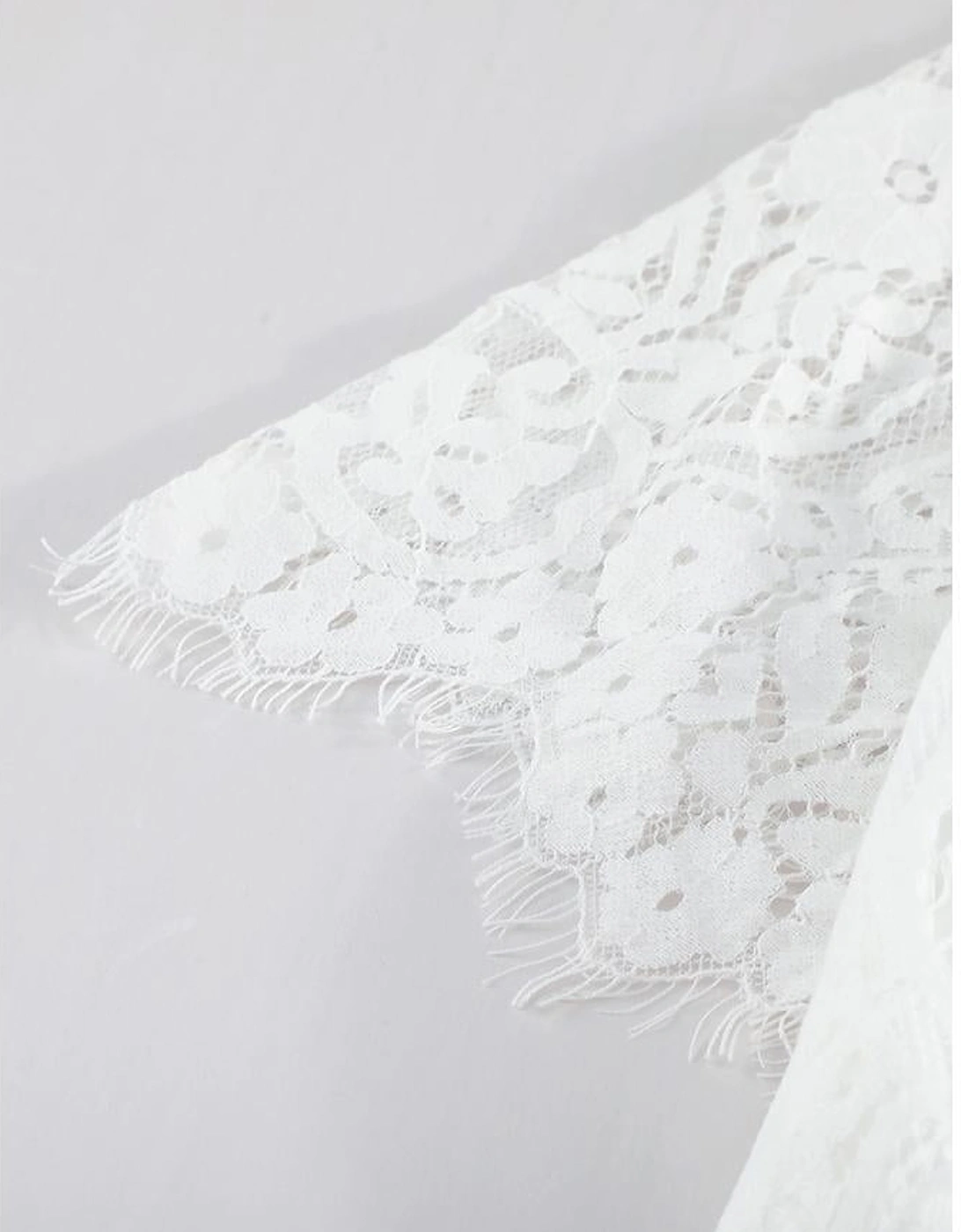 White Blue Fill Your Heart Lace Maxi Dress