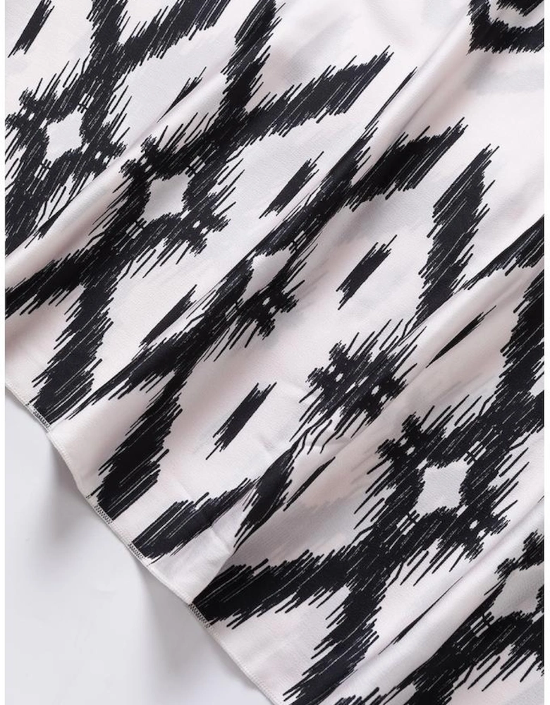 Black Western  Aztec Printed Fashion Vacation Sundress