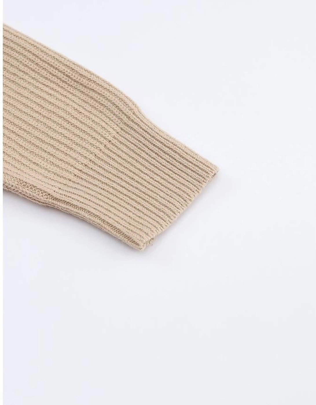 Orange Colorblock Ribbed Knit Cardigan