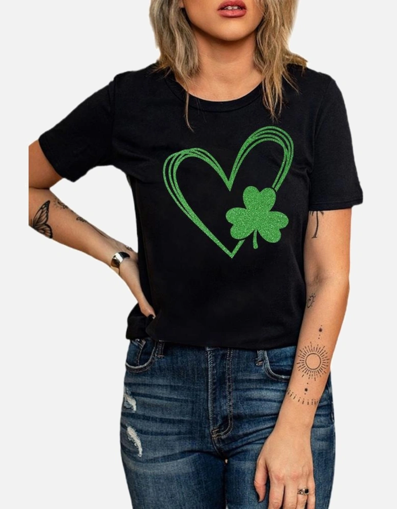 Black Clover Heart Shaped Graphic Tee