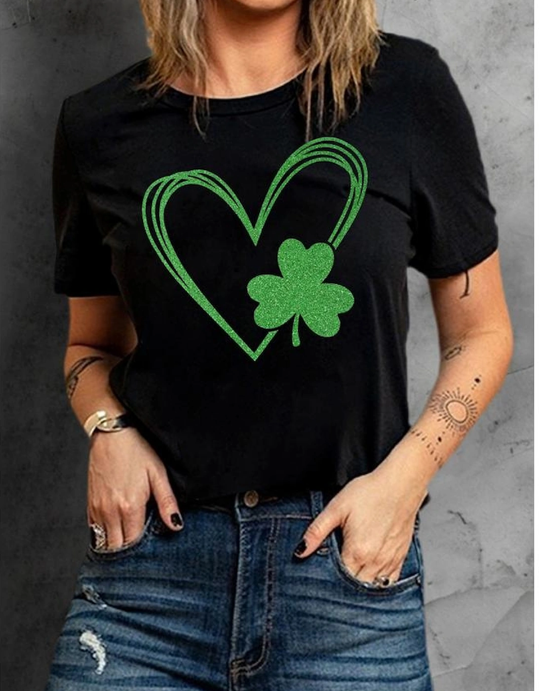 Black Clover Heart Shaped Graphic Tee