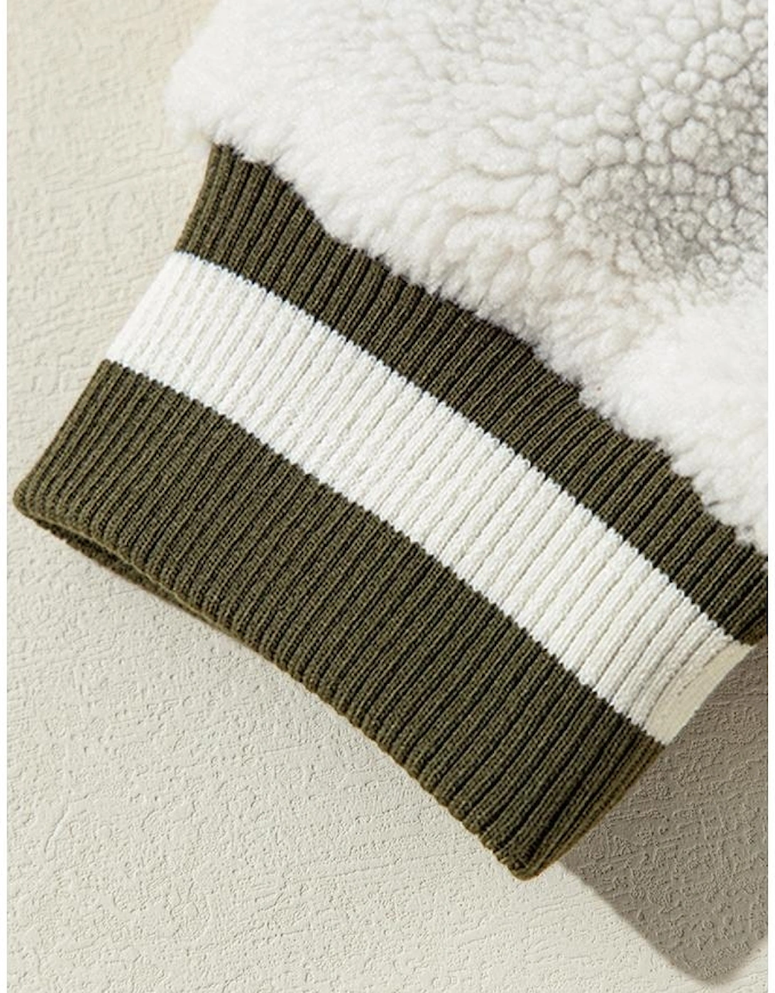 Mist Green Corduroy Fleece Patchwork Buttoned Bomber Jacket