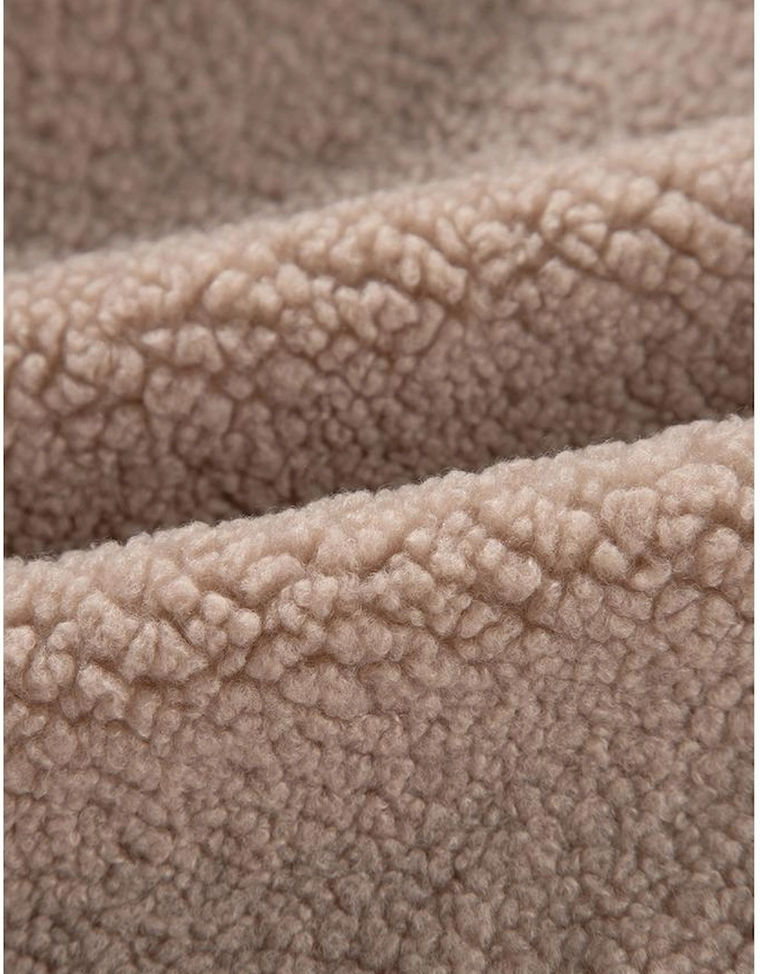 Light French Beige Zipper Pocketed Winter Fuzzy Jacket