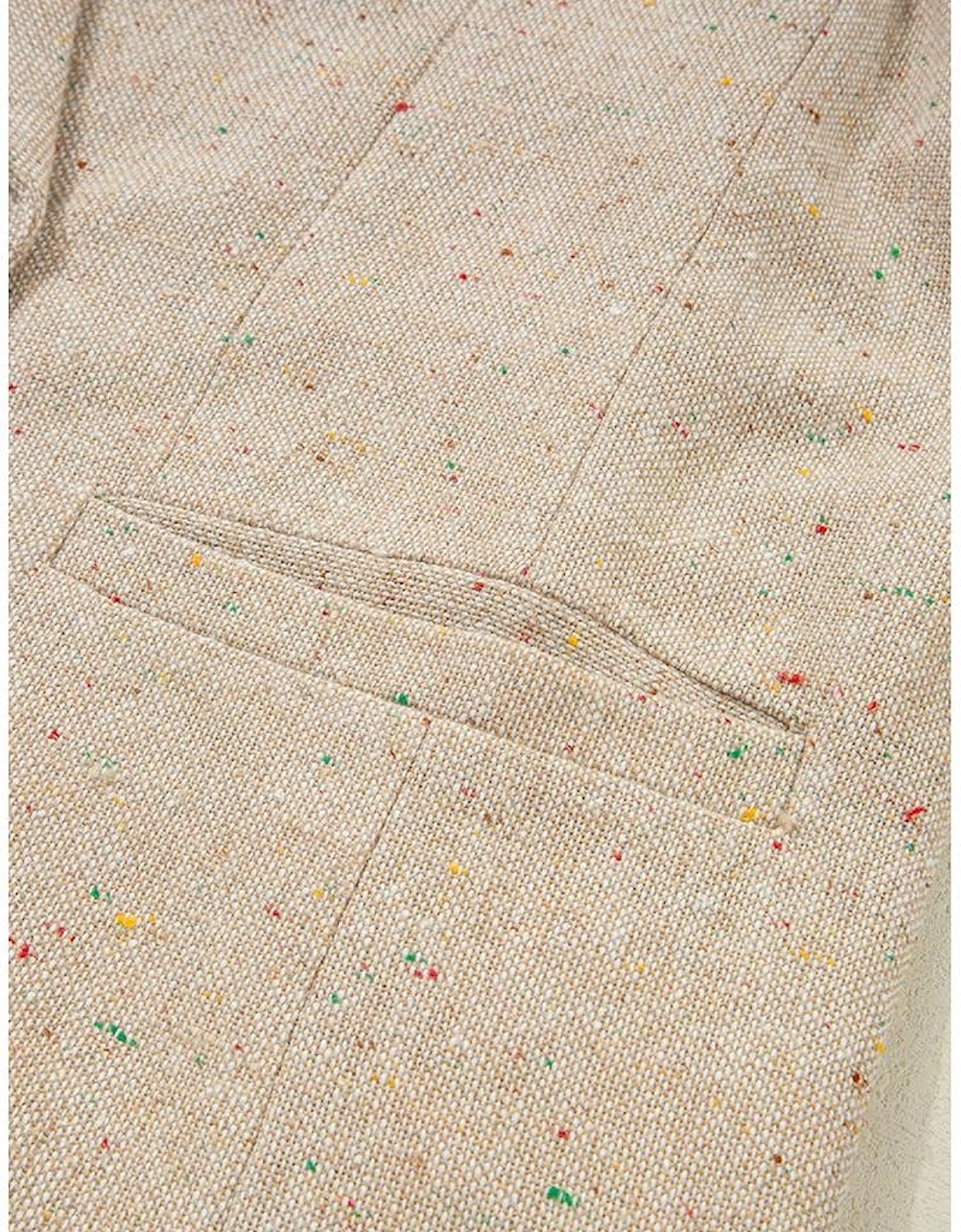 Oatmeal Single Breasted Elegant Suit Jacket