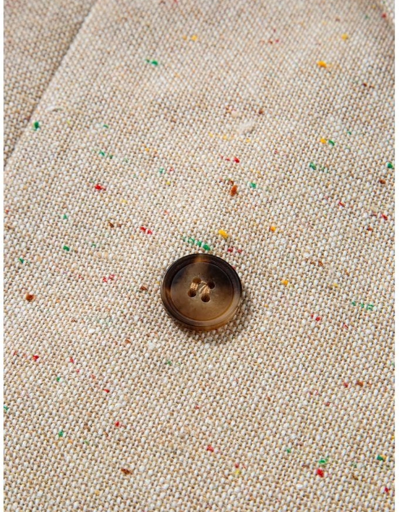 Oatmeal Single Breasted Elegant Suit Jacket