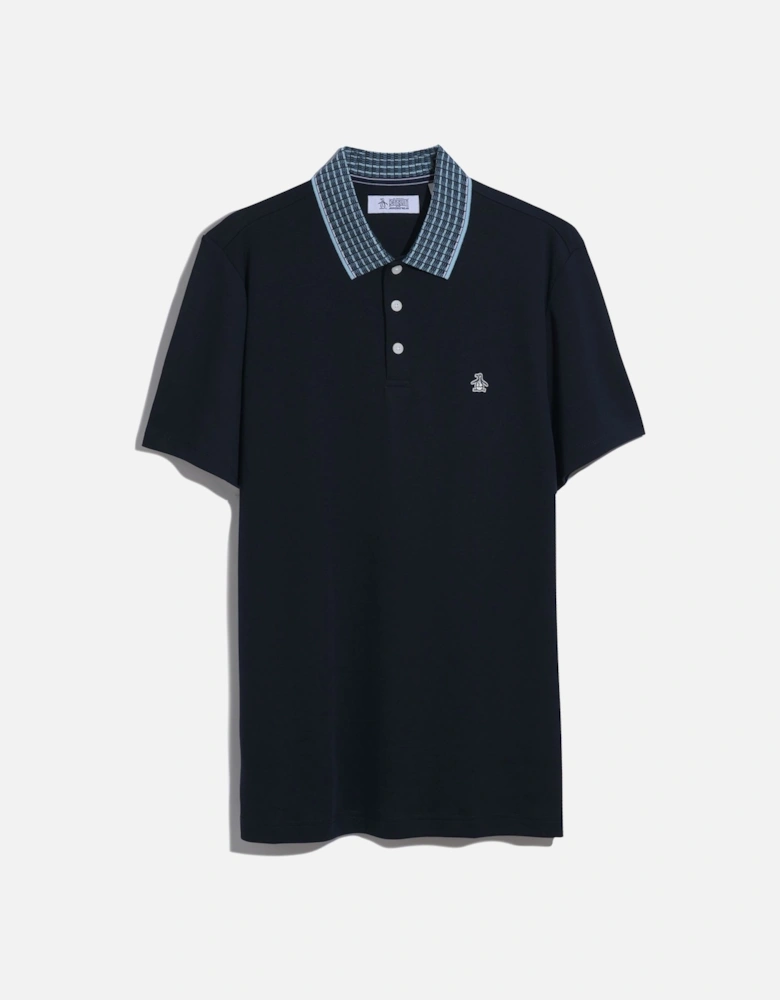 Penguin Jacquard collar Polo Shirt DARK SAPPHIRE