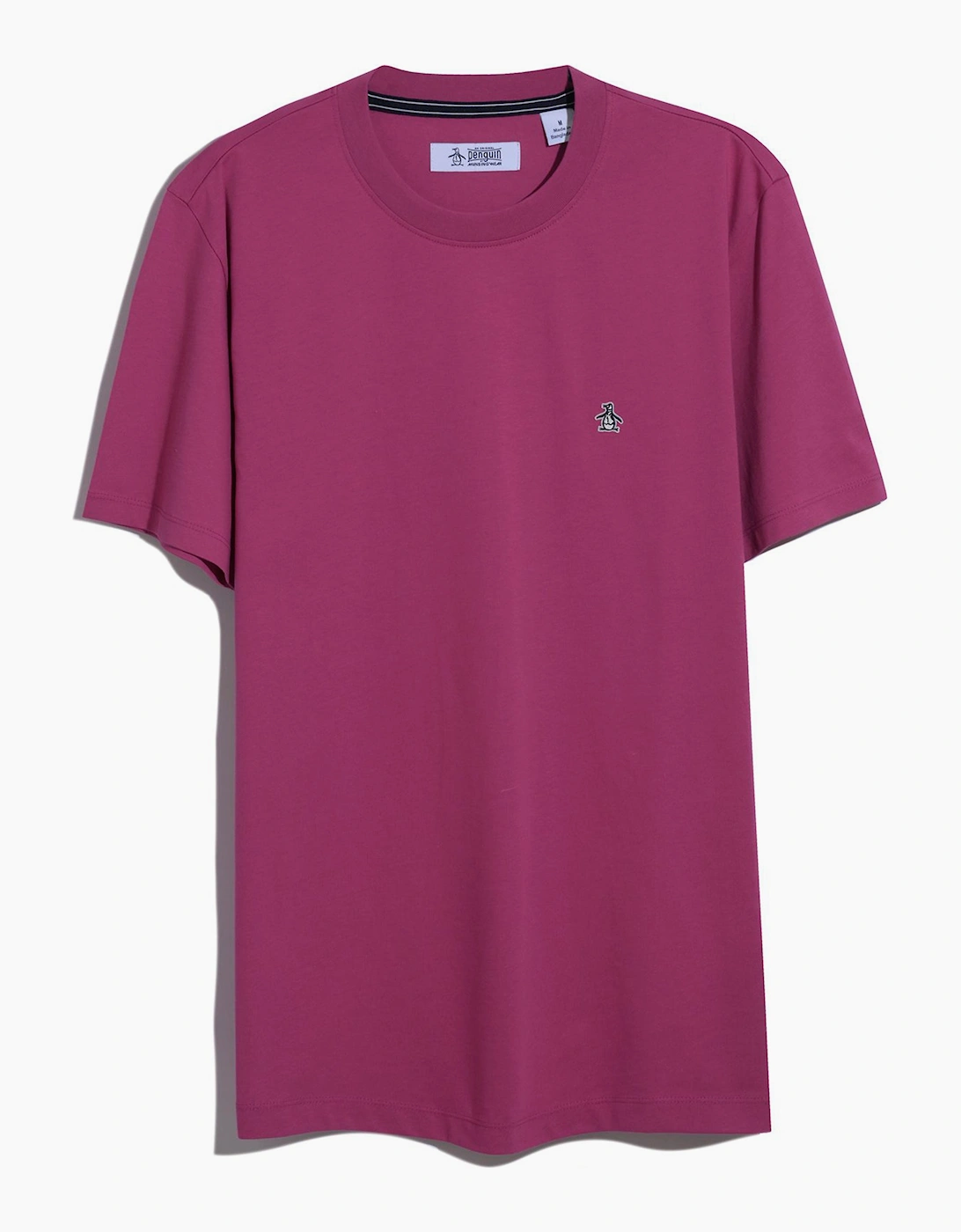 Original Penguin Men's Purple Penguin Original Crew Neck T Shirt Magenta Haze - Size: 42