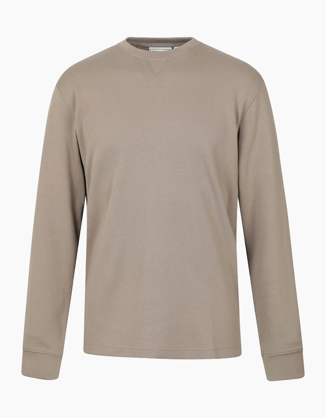 Mountain Warehouse Men's Cream Tillsbury Textured Waffle Crew Neck Long-Sleeved Sweatshirt - Size: M