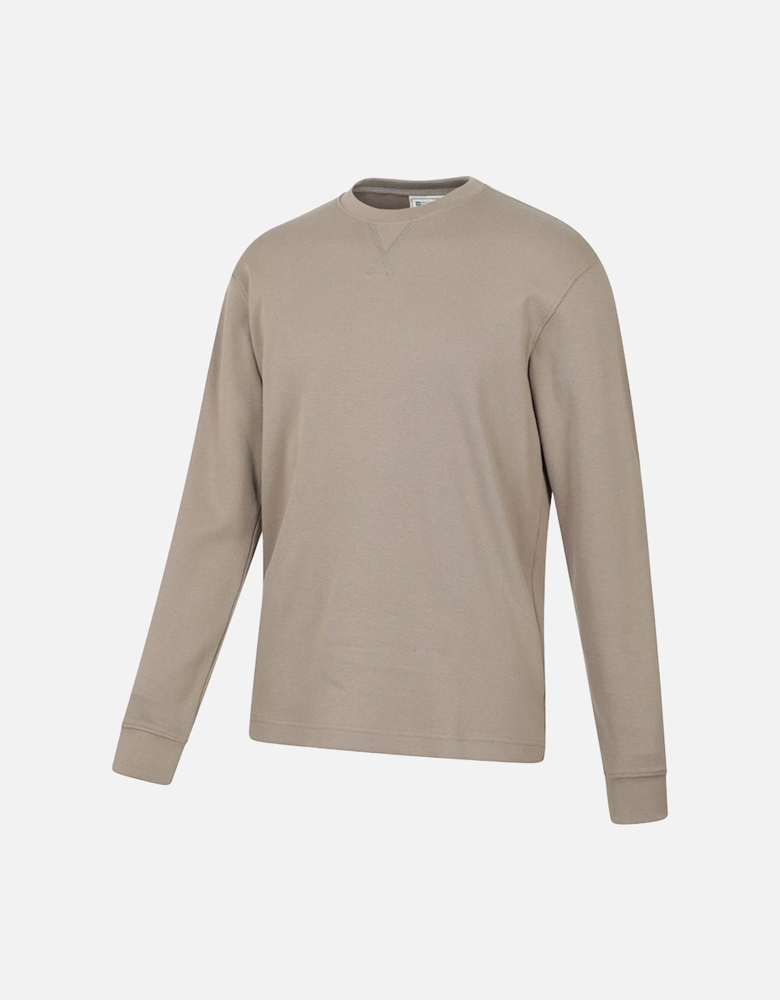 Mens Tillsbury Textured Waffle Crew Neck Long-Sleeved Sweatshirt