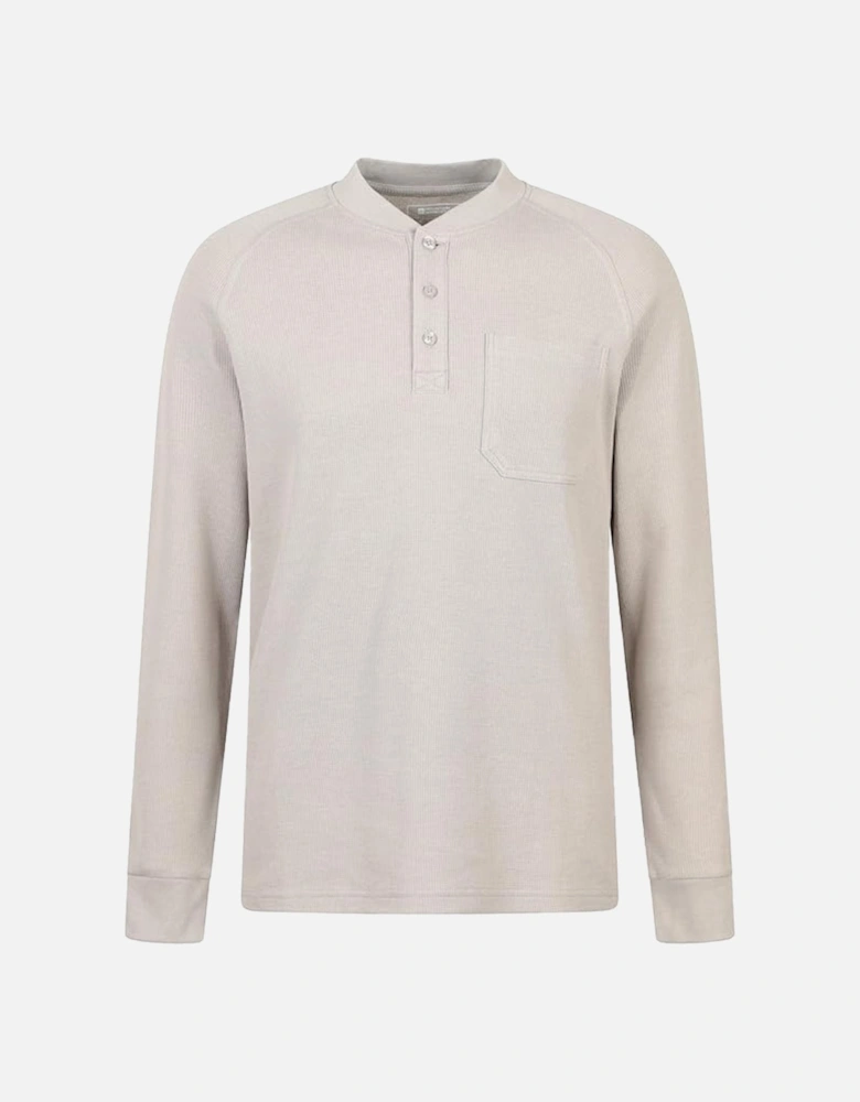 Mens Selby Waffle Henley Long-Sleeved T-Shirt