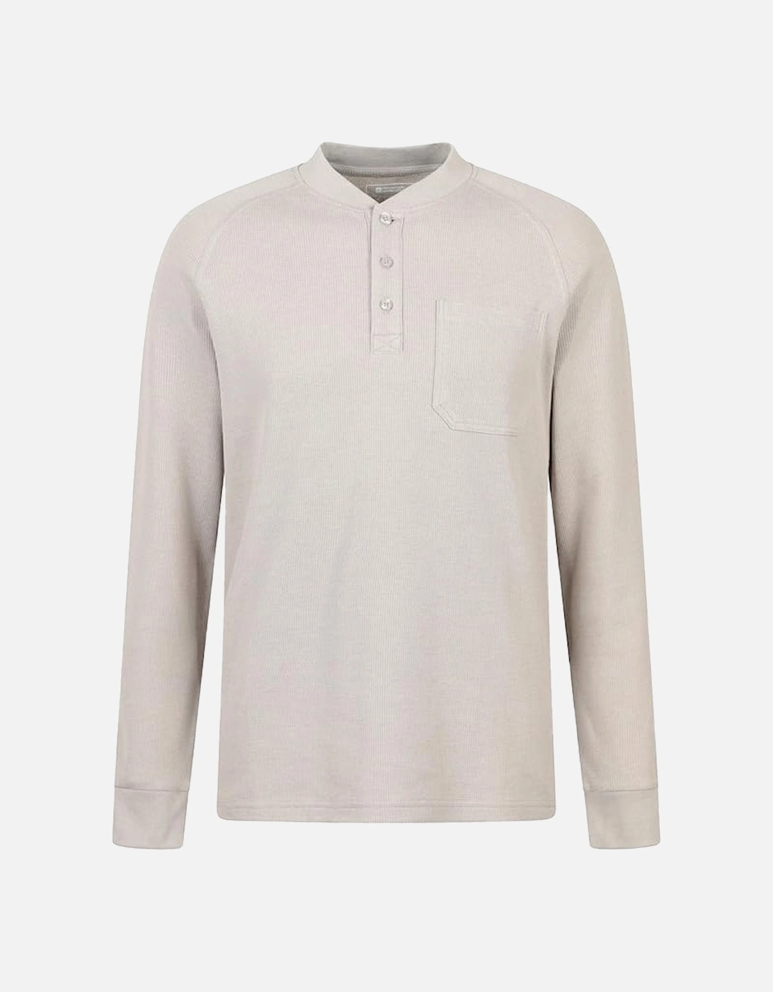 Mens Selby Waffle Henley Long-Sleeved T-Shirt, 4 of 3
