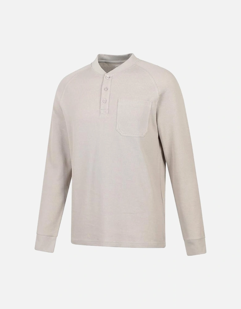 Mens Selby Waffle Henley Long-Sleeved T-Shirt