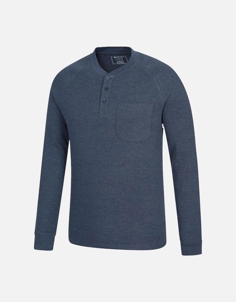 Mens Selby Waffle Henley Long-Sleeved T-Shirt