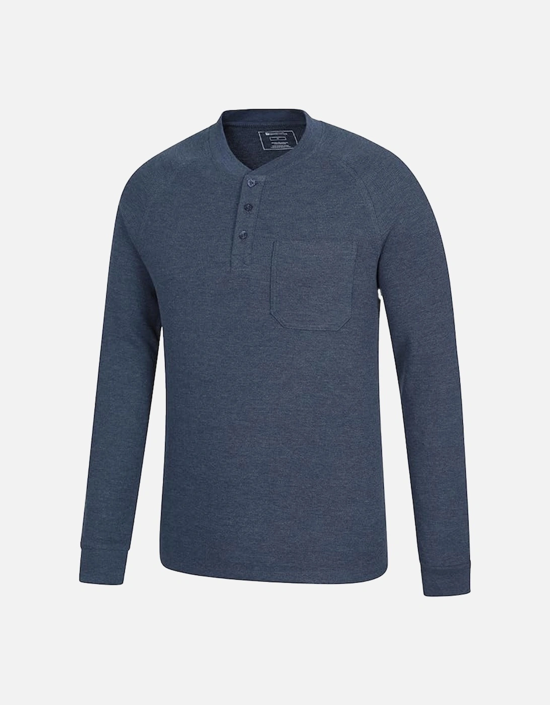 Mens Selby Waffle Henley Long-Sleeved T-Shirt