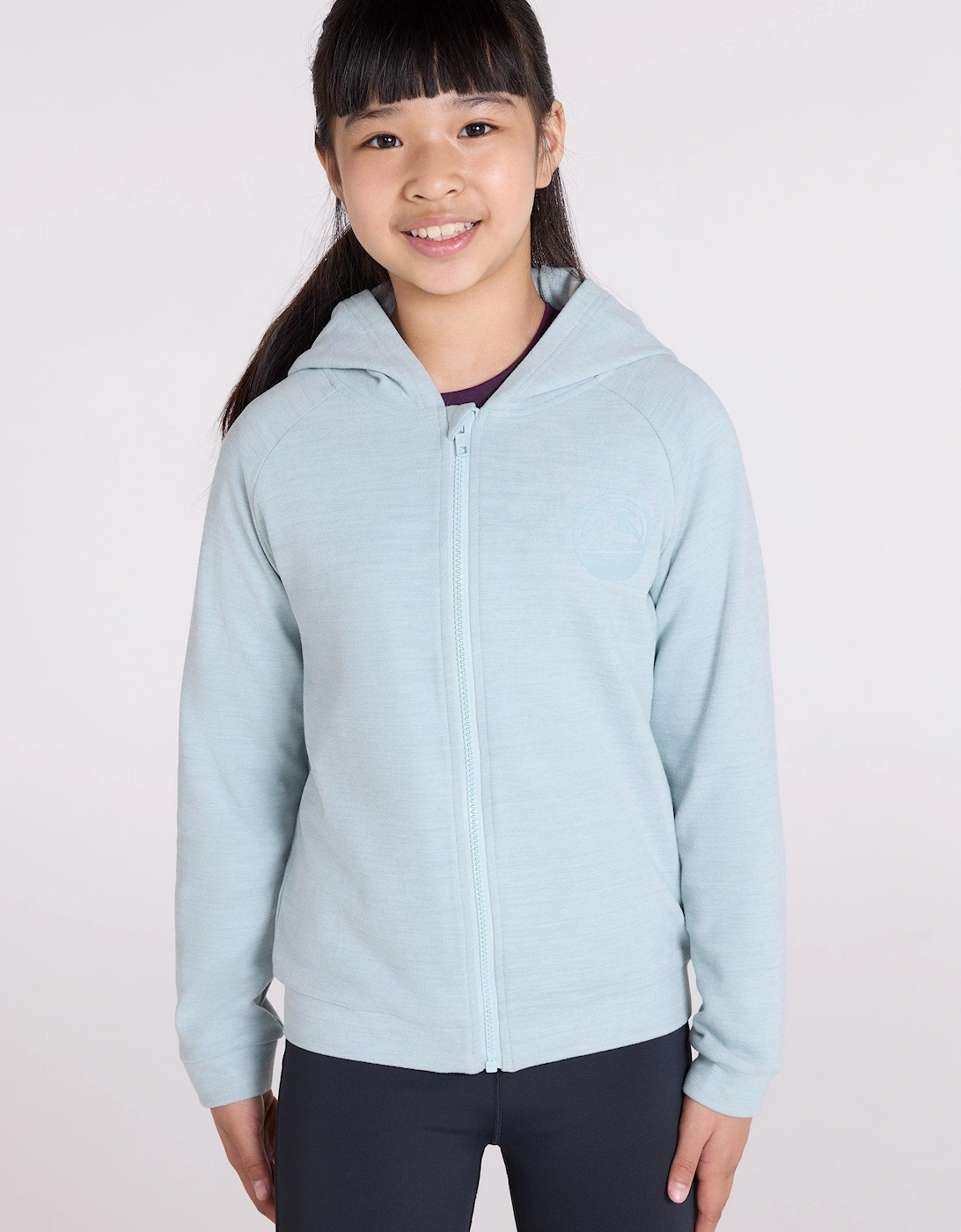 Childrens/Kids Strath Melange Full Zip Hoodie, 2 of 1